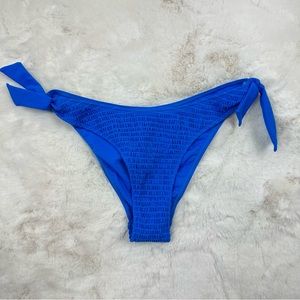 Pretty Little Thing Blue Front Ruched Bikini Bottoms